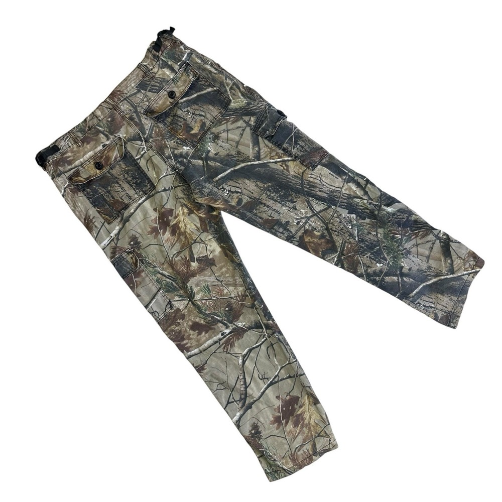 Realtree AP Camo Cargo Pants Men 38x31 Adjustable Sides Woods Hunting Shooting - Picture 4 of 9